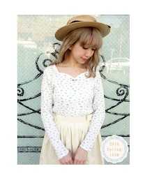 F i.n.t | サーマル小花柄プリントロンT/F&A(Tシャツ/カットソー)