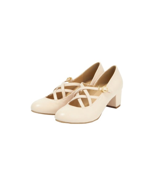 an another angelus（アンアナザーアンジェラス）の「ダブルクロスストラップパンプス/an another angelus（パンプス・レディース・その他）」の2枚目の写真