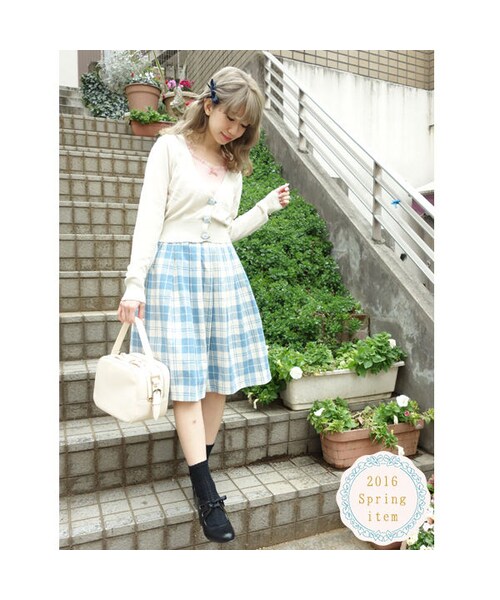 F i.n.t（フィント）の「ベルト付きチェックタックスカート/F&A（スカート・レディース・その他）」の4枚目の写真