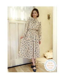 an another angelus | ボウタイ花柄ロングワンピース/an another angelus(ワンピース)