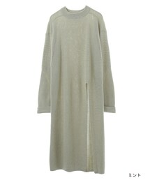 w closet | スリット入りニットワンピース(ワンピース/ドレス)
