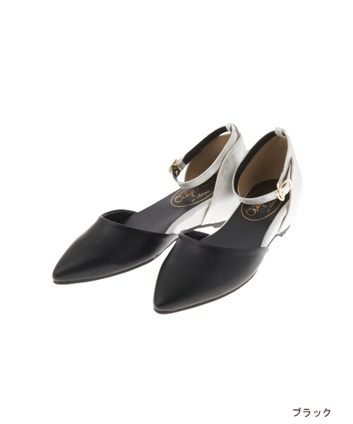 w closet（ダブルクローゼット）の「バイカラーインヒールパンプス（シューズ・レディース・パイソン/ブラック/ブルー・M/L）」の2枚目の写真