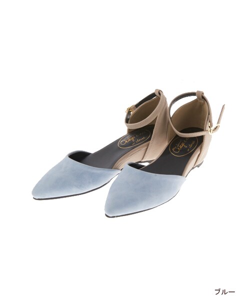 w closet（ダブルクローゼット）の「バイカラーインヒールパンプス（シューズ・レディース・パイソン/ブラック/ブルー・M/L）」の3枚目の写真