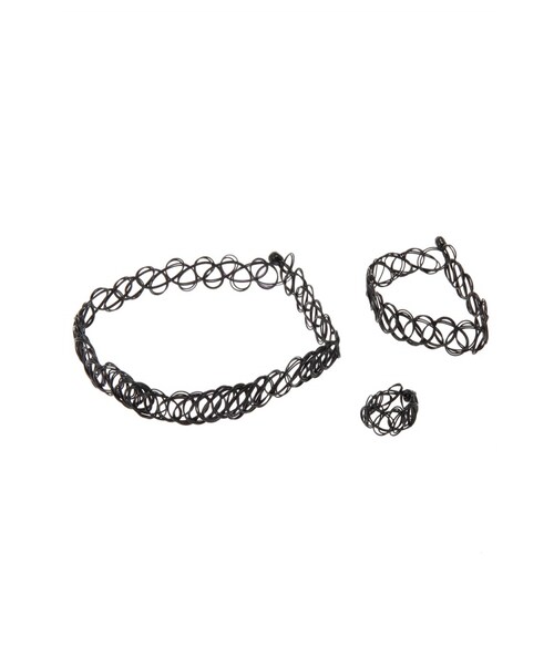 WEGO（ウィゴー）の「Tattoo Choker Set（アクセサリー・WHITE/BLACK/Pink Multi・F）」の3枚目の写真