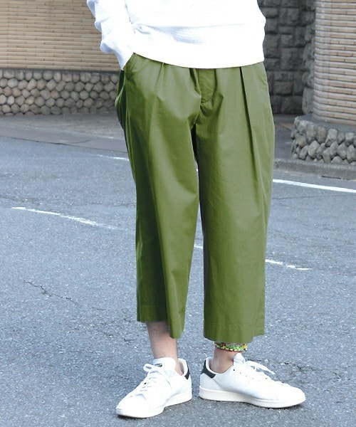 UNION STATION（ユニオンステーション）の「ワンタックガウチョパンツ（スラックス・メンズ・カーキ/ネイビー・SMALL/MEDIUM/LARGE/LL）」の2枚目の写真