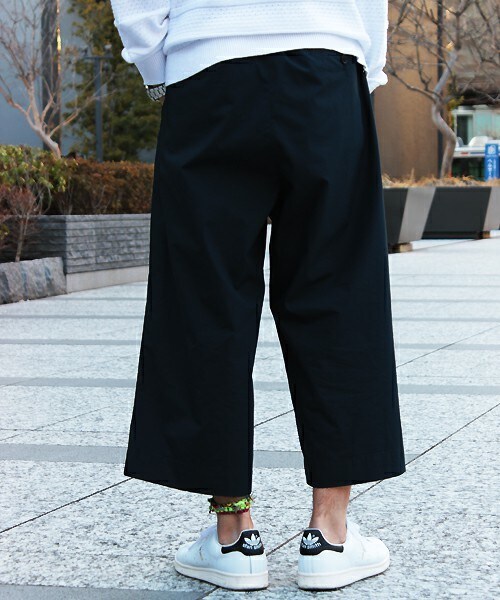 UNION STATION（ユニオンステーション）の「ワンタックガウチョパンツ（スラックス・メンズ・カーキ/ネイビー・SMALL/MEDIUM/LARGE/LL）」の6枚目の写真