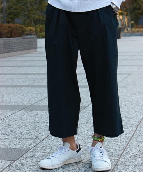 UNION STATION（ユニオンステーション）の「ワンタックガウチョパンツ（スラックス・メンズ・カーキ/ネイビー・SMALL/MEDIUM/LARGE/LL）」の4枚目の写真