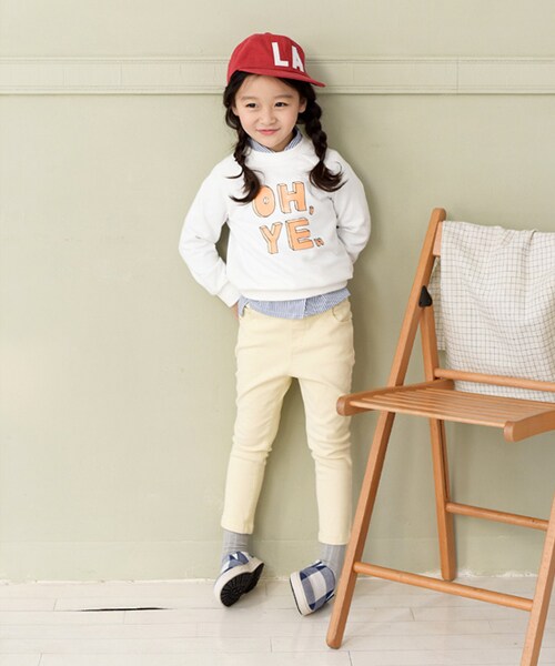 I LOVE J（アイラブジェイ）の「ラブリズイージーフィットパンツ（その他パンツ・キッズ・グレー/ネイビー/ライトイエロー/ピンク・100cm~150cm）」の9枚目の写真