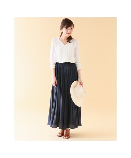 URBAN RESEARCH ROSSO WOMEN(アーバンリサーチ ロッソ)の「【予約】ギャザーワイドパンツ(パンツ・レディース・D/NAVY/CHARCOAL/CAMEL/OFF WHITE・FREE)」の10枚目の写真