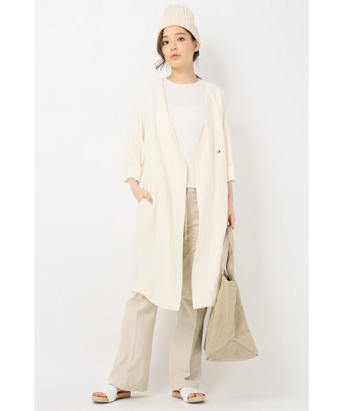 allumer アリュメール リネン ガウン ジャケット レディース 【楽天