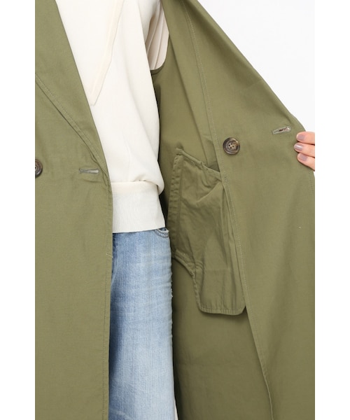 JOURNAL STANDARD（ジャーナルスタンダード）の「シルケットバックサテン ロングジレ（ジャケット/アウター・ベージュ/カーキ・フリー）」の13枚目の写真