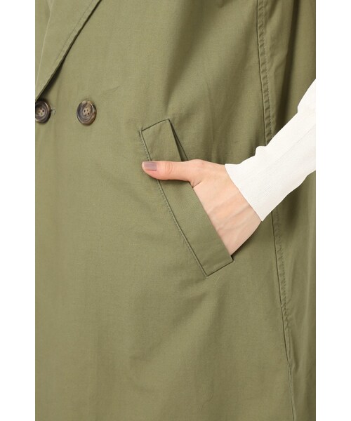 JOURNAL STANDARD（ジャーナルスタンダード）の「シルケットバックサテン ロングジレ（ジャケット/アウター・ベージュ/カーキ・フリー）」の11枚目の写真