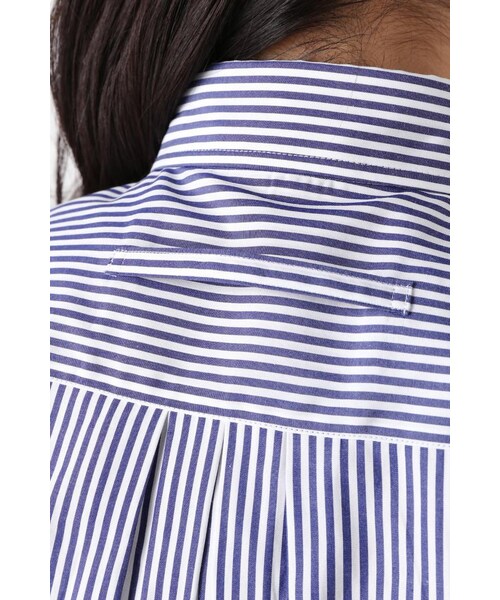 La TOTALITE（ラトータリテ）の「TICCA ロングスリーブストライプS BIG シャツ（トップス・ネイビー・フリー）」の9枚目の写真