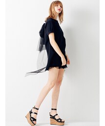 MICOAMERI | バックチュールTシャツワンピース(ワンピース/ドレス)