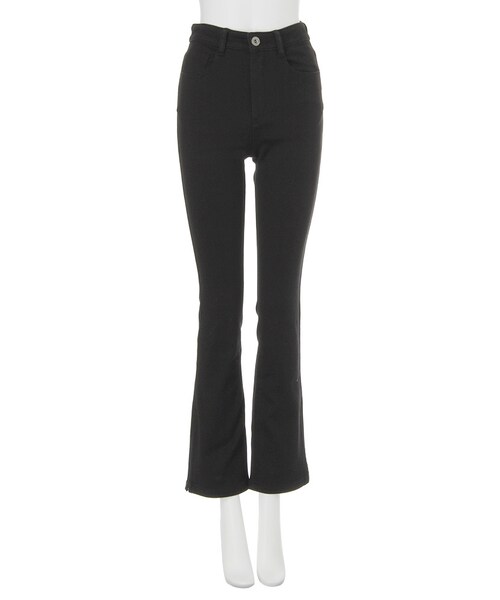 MURUA(ムルーア)の「【CASUAL】サイドZIPスリムブーツカット(パンツ・レディース・ブラック/インディゴ・1/2)」の1枚目の写真