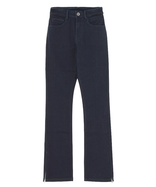 MURUA(ムルーア)の「【CASUAL】サイドZIPスリムブーツカット(パンツ・レディース・ブラック/インディゴ・1/2)」の9枚目の写真