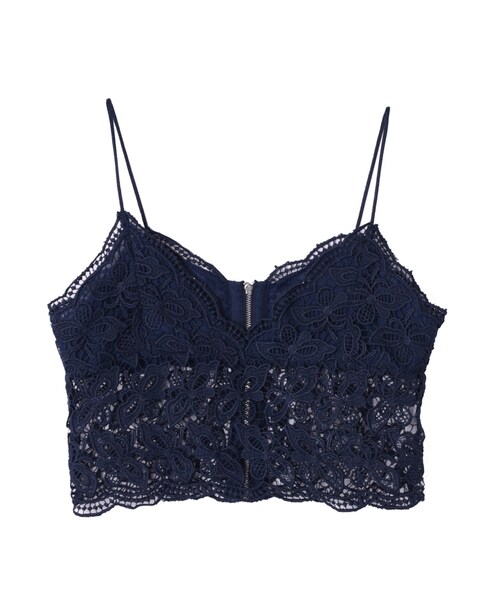 MURUA（ムルーア）の「【FEMININE】flower laceキャミソール（トップス・レディース・ホワイト/ブラック/イエロー/ネイビー）」の4枚目の写真