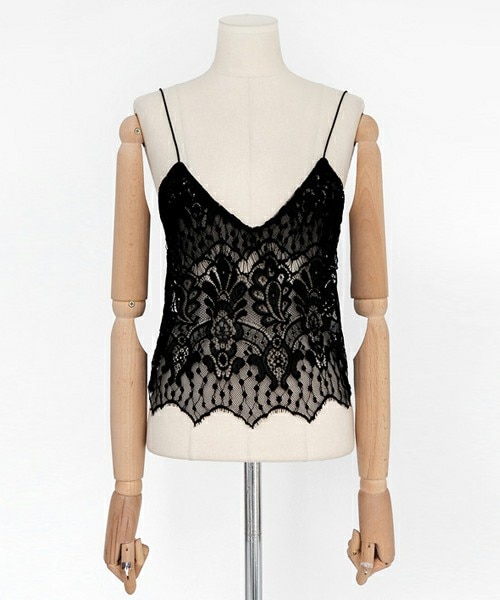 DHOLIC（ディーホリック）の「ジグザグヘムレースパターンビスチェ（その他トップス・レディース・ディープスカイブルー/ホワイト/ブラック・FREE）」の3枚目の写真