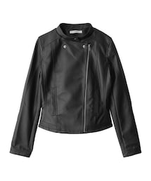 GRL | 合皮ノーカラーライダースジャケット(ライダースジャケット)