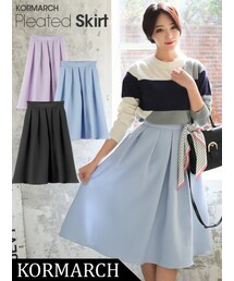 KORMARCH | フレアシルエットに膝丈で上品なフェミニンを薫らせたスカート(スカート)
