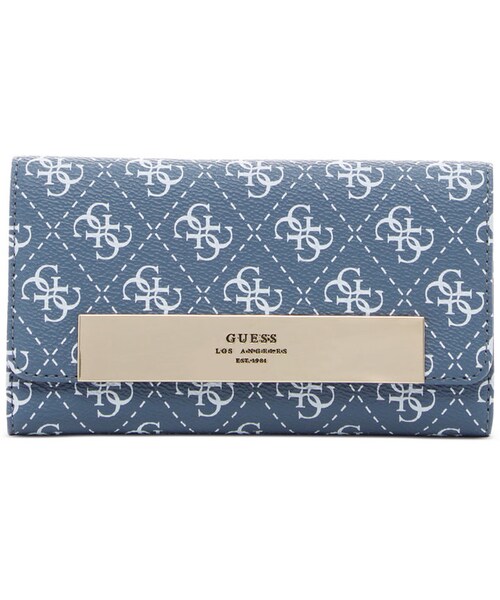 Guess(ゲス)の「GUESS Isla Slim Clutch Wallet(財布・レディース・Blue/Brown・One Size)」の1枚目の写真