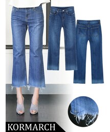 KORMARCH | デニムハイライズフレアワイドパンツ(デニムパンツ)