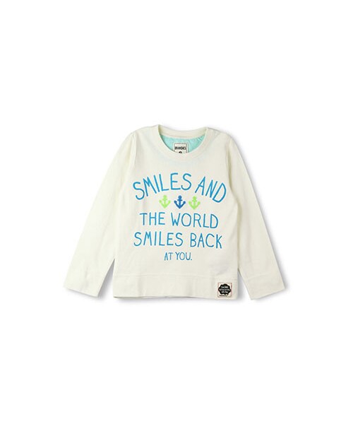 BRANSHES(ブランシェス)の「アンカーモチーフ長袖Tシャツ(Tシャツ/カットソー・キッズ・オフホワイト/クリーム・80~150)」の1枚目の写真