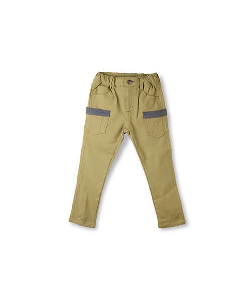 BRANSHES（ブランシェス）の「ポケット切替えスキニーパンツ（その他パンツ・キッズ・ブラック/ベージュ・80～150）」の2枚目の写真