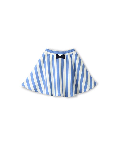 BRANSHES(ブランシェス)の「ポンチフレアスカート(Tシャツ/カットソー・キッズ・ブルー/杢グレー・100~150)」の1枚目の写真