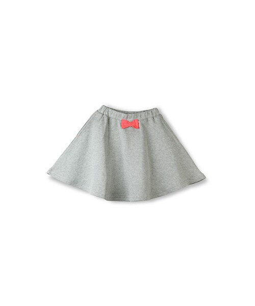 BRANSHES(ブランシェス)の「ポンチフレアスカート(Tシャツ/カットソー・キッズ・ブルー/杢グレー・100~150)」の2枚目の写真