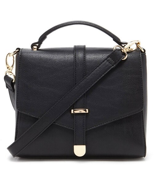 FOREVER 21（フォーエバー トゥエンティーワン）の「FOREVER 21 faux leather crossbody satchel（ショルダーバッグ・レディース・Black/Brown・ONE SIZE）」の3枚目の写真