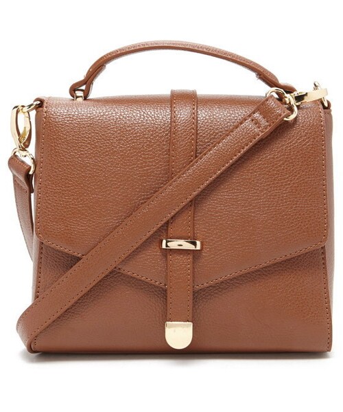 FOREVER 21（フォーエバー トゥエンティーワン）の「FOREVER 21 faux leather crossbody satchel（ショルダーバッグ・レディース・Black/Brown・ONE SIZE）」の6枚目の写真