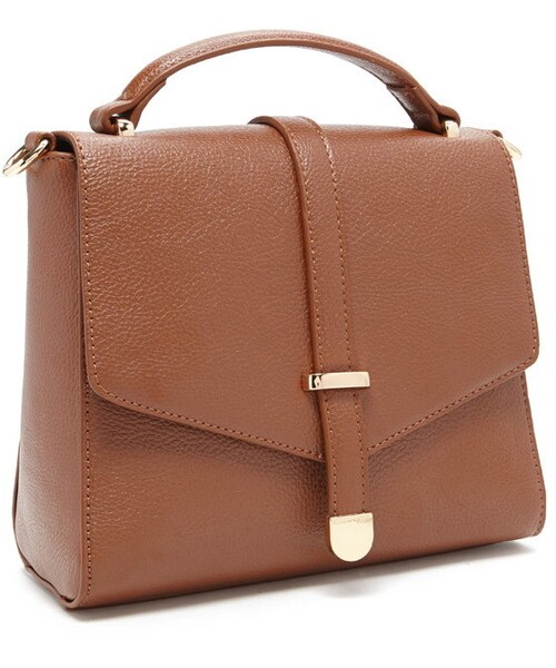 FOREVER 21（フォーエバー トゥエンティーワン）の「FOREVER 21 faux leather crossbody satchel（ショルダーバッグ・レディース・Black/Brown・ONE SIZE）」の5枚目の写真