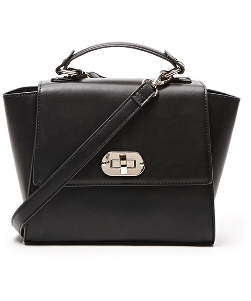 FOREVER 21（フォーエバー トゥエンティーワン）の「FOREVER 21 faux leather satchel（ショルダーバッグ・レディース・Black/Pink・ONE SIZE）」の4枚目の写真
