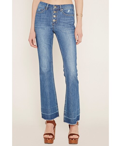 FOREVER 21（フォーエバー トゥエンティーワン）の「FOREVER 21 contemporary flared jeans（デニムパンツ・レディース・Blue・24/25/26/27/28/29/30）」の2枚目の写真