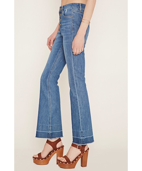 FOREVER 21（フォーエバー トゥエンティーワン）の「FOREVER 21 contemporary flared jeans（デニムパンツ・レディース・Blue・24/25/26/27/28/29/30）」の4枚目の写真