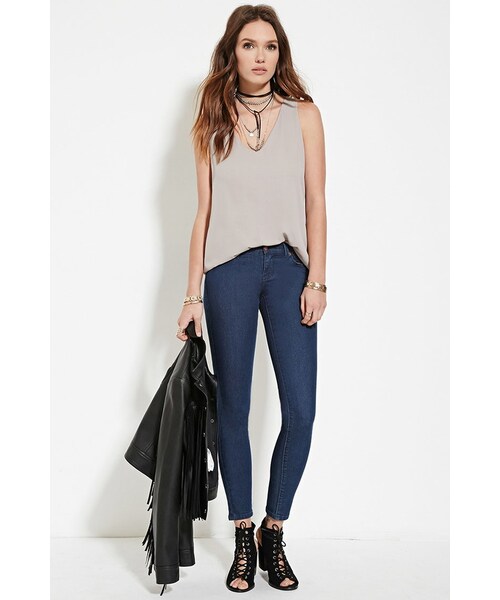 FOREVER 21（フォーエバー トゥエンティーワン）の「FOREVER 21 low-rise skinny jeans（デニムパンツ・レディース・Blue・24/25/26/27/28/29/30/31）」の6枚目の写真