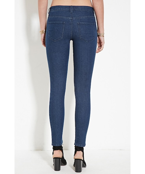 FOREVER 21（フォーエバー トゥエンティーワン）の「FOREVER 21 low-rise skinny jeans（デニムパンツ・レディース・Blue・24/25/26/27/28/29/30/31）」の2枚目の写真