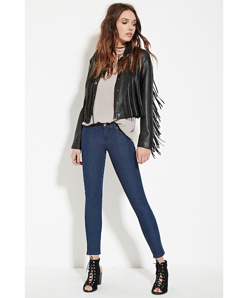 FOREVER 21（フォーエバー トゥエンティーワン）の「FOREVER 21 low-rise skinny jeans（デニムパンツ・レディース・Blue・24/25/26/27/28/29/30/31）」の5枚目の写真