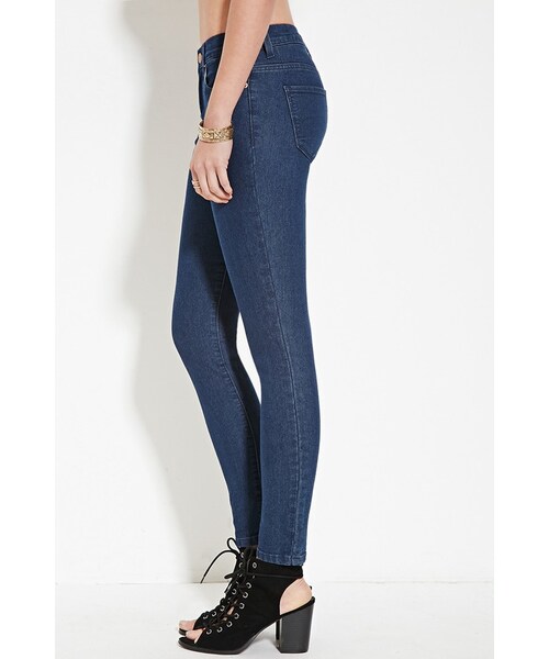 FOREVER 21（フォーエバー トゥエンティーワン）の「FOREVER 21 low-rise skinny jeans（デニムパンツ・レディース・Blue・24/25/26/27/28/29/30/31）」の4枚目の写真