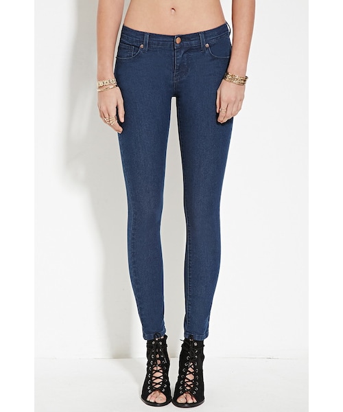 FOREVER 21（フォーエバー トゥエンティーワン）の「FOREVER 21 low-rise skinny jeans（デニムパンツ・レディース・Blue・24/25/26/27/28/29/30/31）」の3枚目の写真