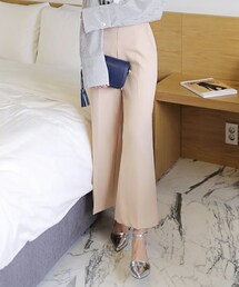 DHOLIC | センタープレスセミワイドパンツ(スラックス)