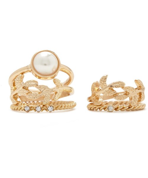 FOREVER 21（フォーエバー トゥエンティーワン）の「FOREVER 21 leaf ring set（リング・レディース・Gold・6/7/8）」の4枚目の写真
