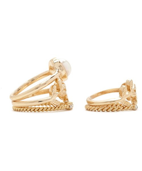 FOREVER 21（フォーエバー トゥエンティーワン）の「FOREVER 21 leaf ring set（リング・レディース・Gold・6/7/8）」の3枚目の写真