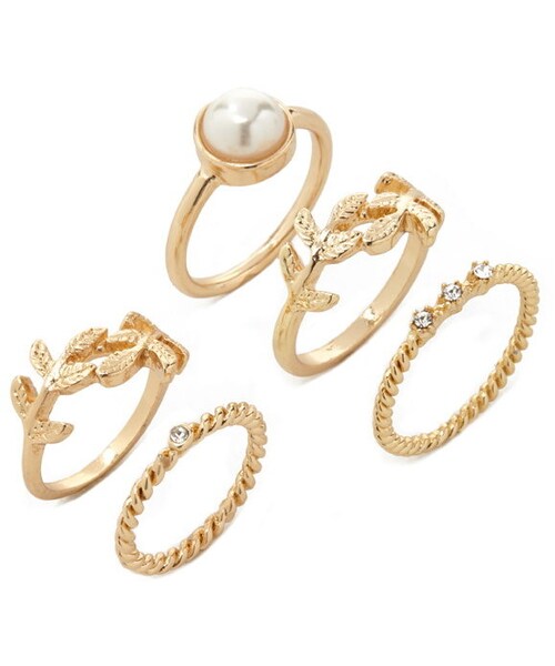 FOREVER 21（フォーエバー トゥエンティーワン）の「FOREVER 21 leaf ring set（リング・レディース・Gold・6/7/8）」の5枚目の写真