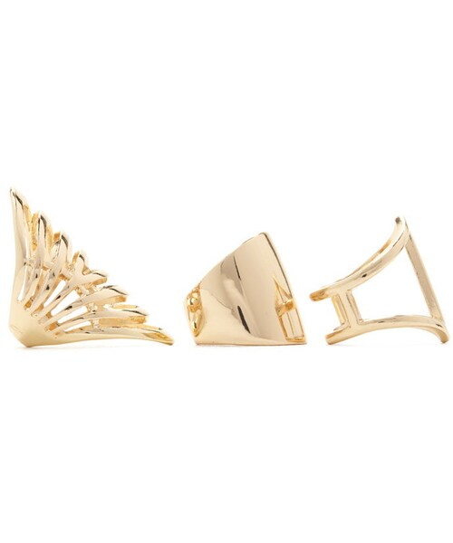 FOREVER 21（フォーエバー トゥエンティーワン）の「FOREVER 21 cutout statement rings（リング・レディース・Gold・6/7/8）」の2枚目の写真
