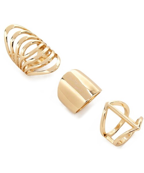 FOREVER 21（フォーエバー トゥエンティーワン）の「FOREVER 21 cutout statement rings（リング・レディース・Gold・6/7/8）」の4枚目の写真