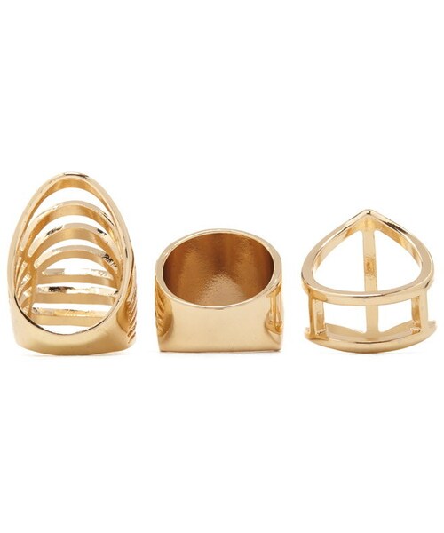 FOREVER 21（フォーエバー トゥエンティーワン）の「FOREVER 21 cutout statement rings（リング・レディース・Gold・6/7/8）」の3枚目の写真