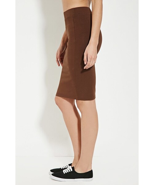 FOREVER 21（フォーエバー トゥエンティーワン）の「FOREVER 21 cotton-blend pencil skirt（スカート・レディース・Black/Brown/Gray/Blue/Red/White・S/M/L）」の22枚目の写真