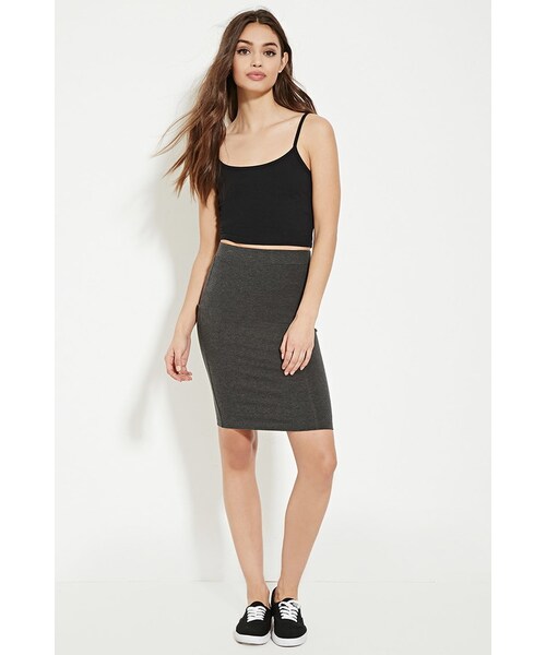 FOREVER 21（フォーエバー トゥエンティーワン）の「FOREVER 21 cotton-blend pencil skirt（スカート・レディース・Black/Brown/Gray/Blue/Red/White・S/M/L）」の18枚目の写真